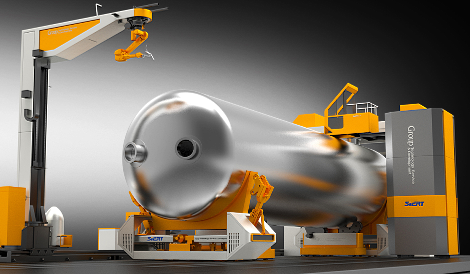 分離器筒體馬鞍切割、組對(duì)、焊接工作站